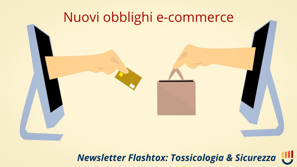 Immagine di uno shop online con la scritta "Nuovi obblighi ecommerce"